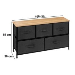 Tissa Low Grey 5 Drawer Storage Unit 16 Tissa Low Grey 5 Drawer Storage Unit -Dunelm 30944926 alt04