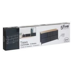Tissa Low Grey 5 Drawer Storage Unit 20 Tissa Low Grey 5 Drawer Storage Unit -Dunelm 30944926 alt08