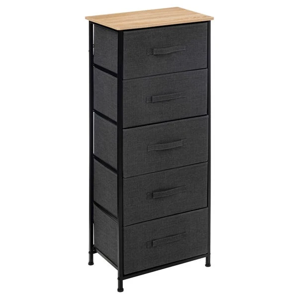 Tissa Tall Grey 5 Drawer Storage Unit 3 Tissa Tall Grey 5 Drawer Storage Unit