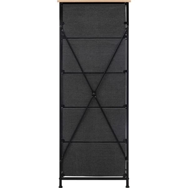 Tissa Tall Grey 5 Drawer Storage Unit 9 Tissa Tall Grey 5 Drawer Storage Unit - Image 7