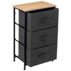 Tissa Grey 3 Drawer Storage Unit 11 Tissa Grey 3 Drawer Storage Unit -Dunelm 30944928 alt01