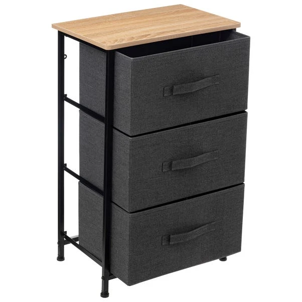 Tissa Grey 3 Drawer Storage Unit 4 Tissa Grey 3 Drawer Storage Unit - Image 2