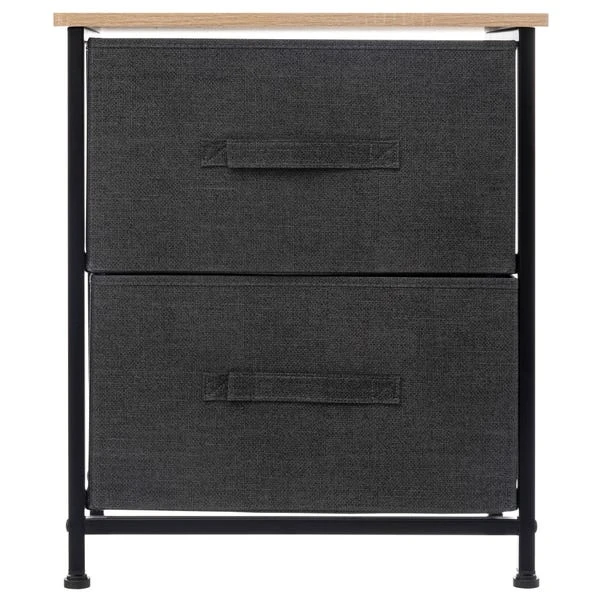 Tissa Grey 2 Drawer Storage Unit 4 Tissa Grey 2 Drawer Storage Unit - Image 2