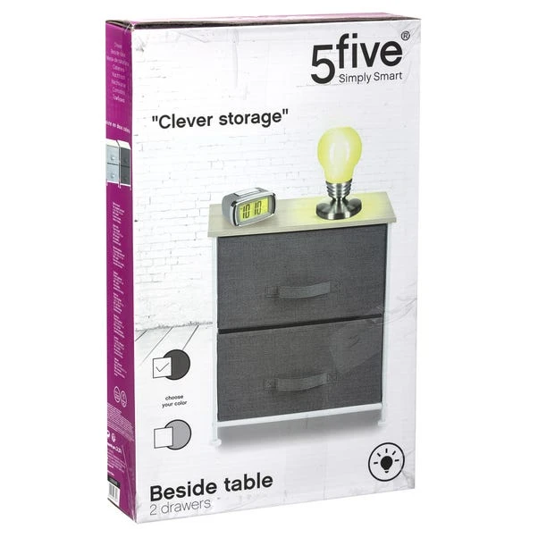 Tissa Grey 2 Drawer Storage Unit 10 Tissa Grey 2 Drawer Storage Unit - Image 8