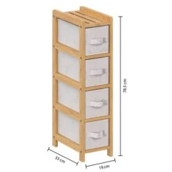 Tissa White 4 Box Narrow Storage Unit 11 Tissa White 4 Box Narrow Storage Unit -Dunelm 30944953 alt02