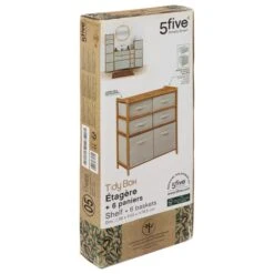 Tidy White 6 Box Storage Unit 21 Tidy White 6 Box Storage Unit -Dunelm 30944955 alt09