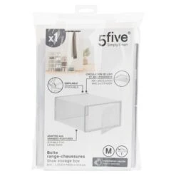 Set Of 2 Stackable Clear Shoe Boxes -Dunelm 30944957 alt07