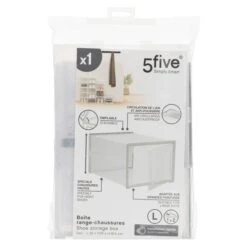 Set Of 2 Stackable Clear Shoe Boxes -Dunelm 30944959 alt09