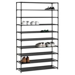 Fabric 10 Shelf Shoe Storage Organiser 11 Fabric 10 Shelf Shoe Storage Organiser -Dunelm 30944960 alt03