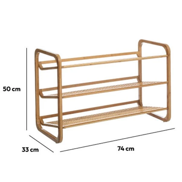 Designer Bamboo 9 Pair Shoe Storage Rack 4 Designer Bamboo 9 Pair Shoe Storage Rack - Image 2