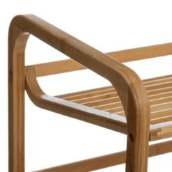 Designer Bamboo 9 Pair Shoe Storage Rack 9 Designer Bamboo 9 Pair Shoe Storage Rack -Dunelm 30944964 alt02