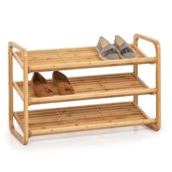Designer Bamboo 9 Pair Shoe Storage Rack 10 Designer Bamboo 9 Pair Shoe Storage Rack -Dunelm 30944964 alt03