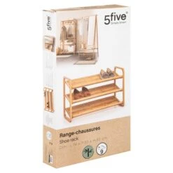 Designer Bamboo 9 Pair Shoe Storage Rack 11 Designer Bamboo 9 Pair Shoe Storage Rack -Dunelm 30944964 alt04