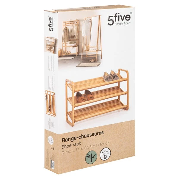 Designer Bamboo 9 Pair Shoe Storage Rack 7 Designer Bamboo 9 Pair Shoe Storage Rack - Image 5