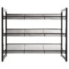 Metal Black 9 Pair Shoe Storage Rack 2 Metal Black 9 Pair Shoe Storage Rack -Dunelm 30944965