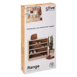 Natural 12 Pair Shoe Storage Unit 9 Natural 12 Pair Shoe Storage Unit -Dunelm 30944966 alt03