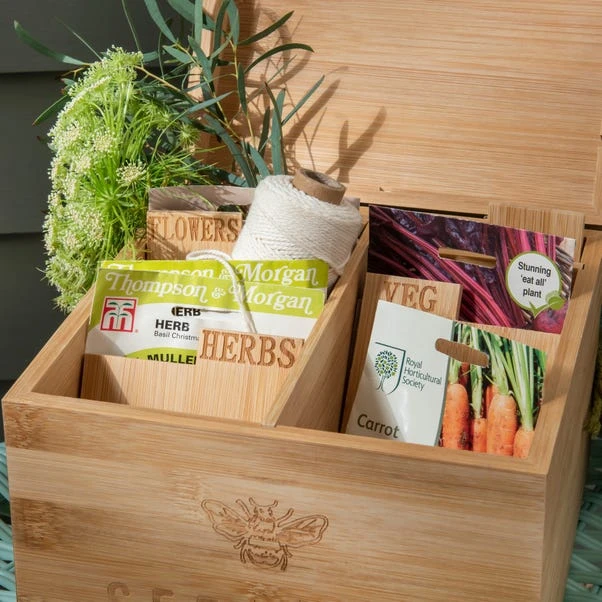 Bamboo Seed Storage Box 4 Bamboo Seed Storage Box - Image 2