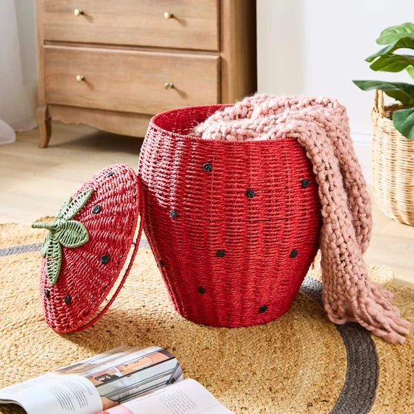 Strawberry Woven Basket 3 Strawberry Woven Basket