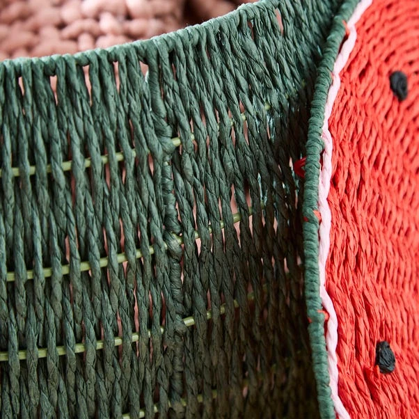 Watermelon Woven Basket 4 Watermelon Woven Basket - Image 2