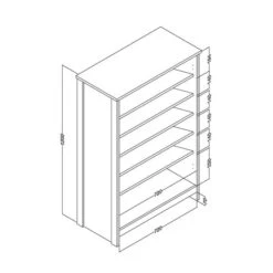 Lancaster Tall Shoe Cabinet -Dunelm 30961340 alt07