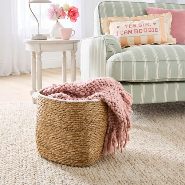 Rush Storage Basket With Trim 9 Rush Storage Basket With Trim - Image 7