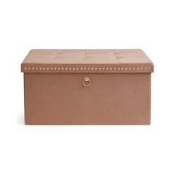 Velvet Rectangular Ottoman 40 Velvet Rectangular Ottoman -Dunelm 30965479 alt02