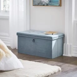 Velvet Rectangular Ottoman 33 Velvet Rectangular Ottoman -Dunelm 30965480