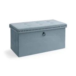Velvet Rectangular Ottoman 36 Velvet Rectangular Ottoman -Dunelm 30965480 alt03